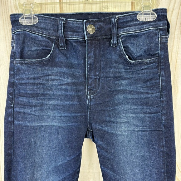American Eagle AE Jeans Hi-Rise Jeggings Distressed Knees Blue Jeans Size 4S - Picture 3 of 14